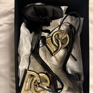 Black and Gold Designer Women's Heels